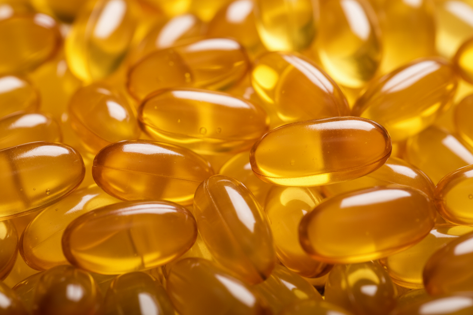 close up a lot of fish oil